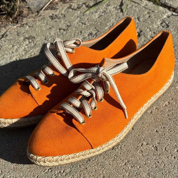 M. Gemi Shoes - M. Gemi Vibrant Orange Espadrille Sneakers